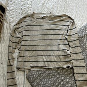 Cropped pullover crew neck sweater madewell